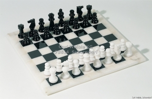 Albasten schaakspel Zwart /Wit